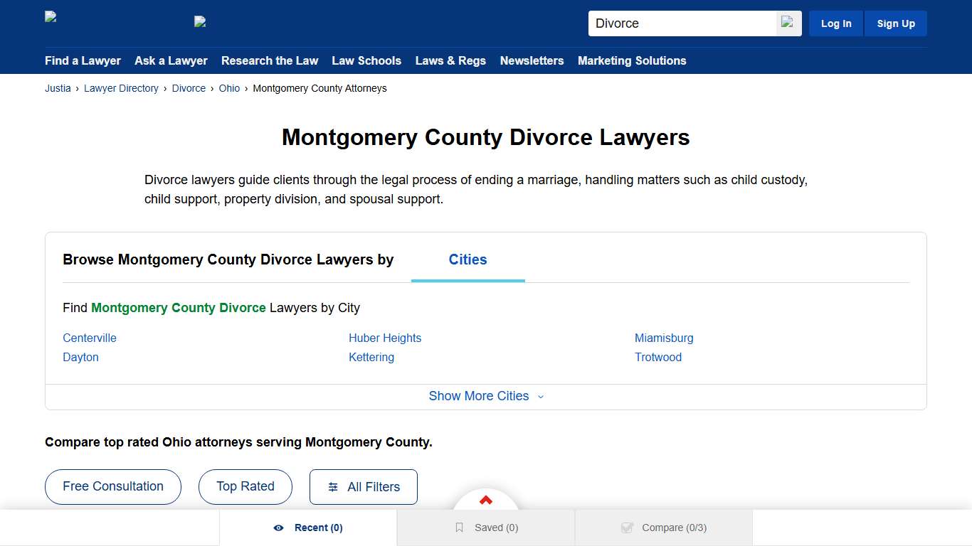 Best Divorce Lawyers in Montgomery County, OH | Justia Lawyer Directory