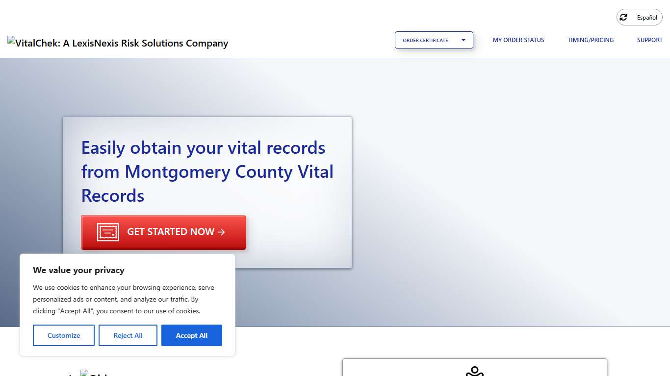 Montgomery County Vital Records (OH) | Order Certificates - VitalChek